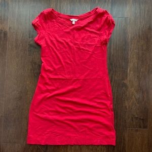 BANANA REPUBLIC Dress  Cotton Red Short Sleeve. Size S.